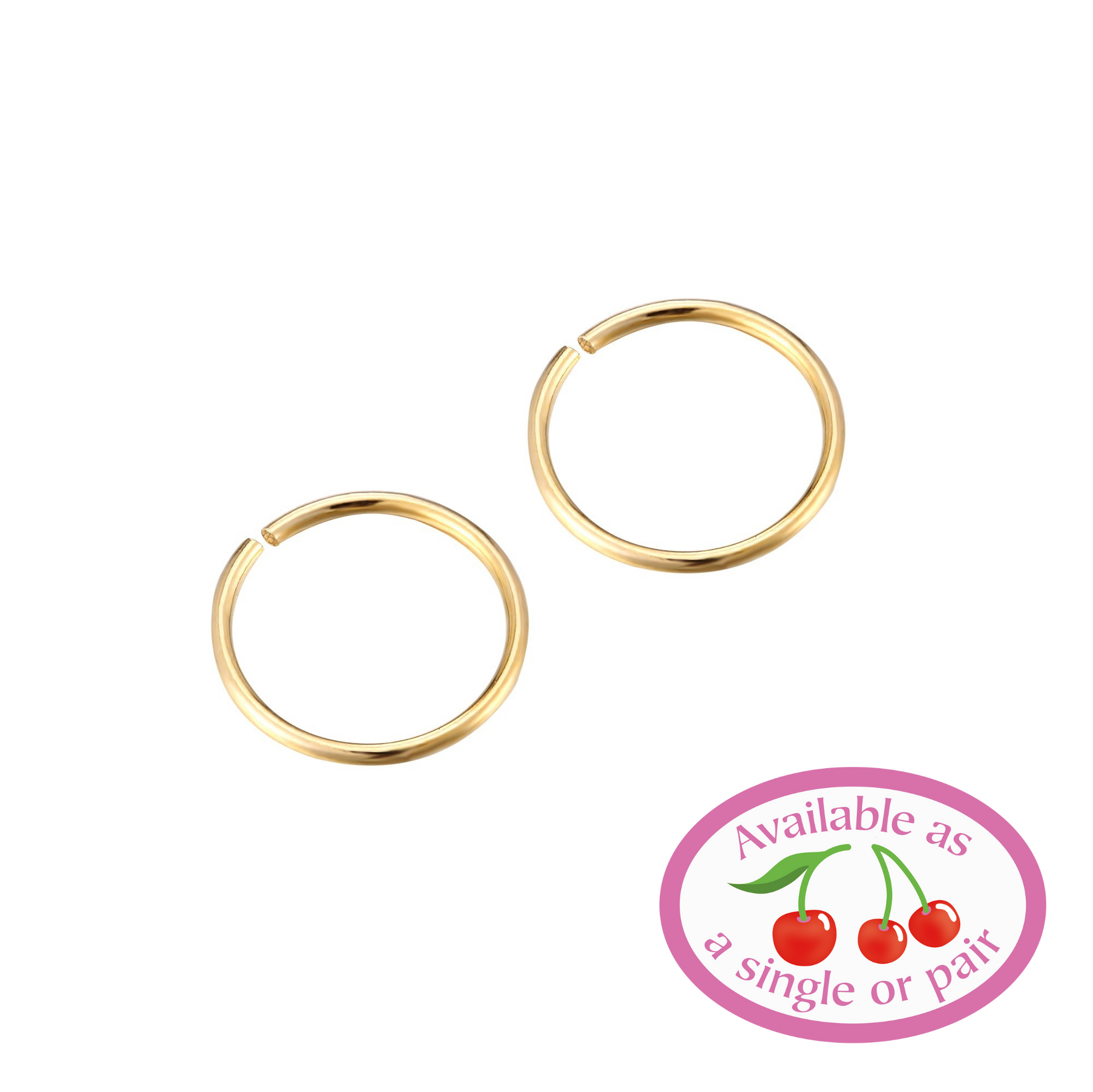 9ct Solid Gold Wire Hoops