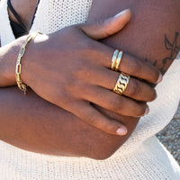 gold chain ring - seol gold