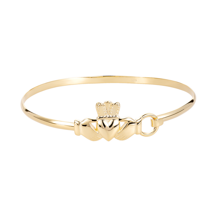 18ct Gold Claddagh Bangle - seolgold