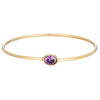 18ct Gold Vermeil Amethyst Bangle - Seol Gold