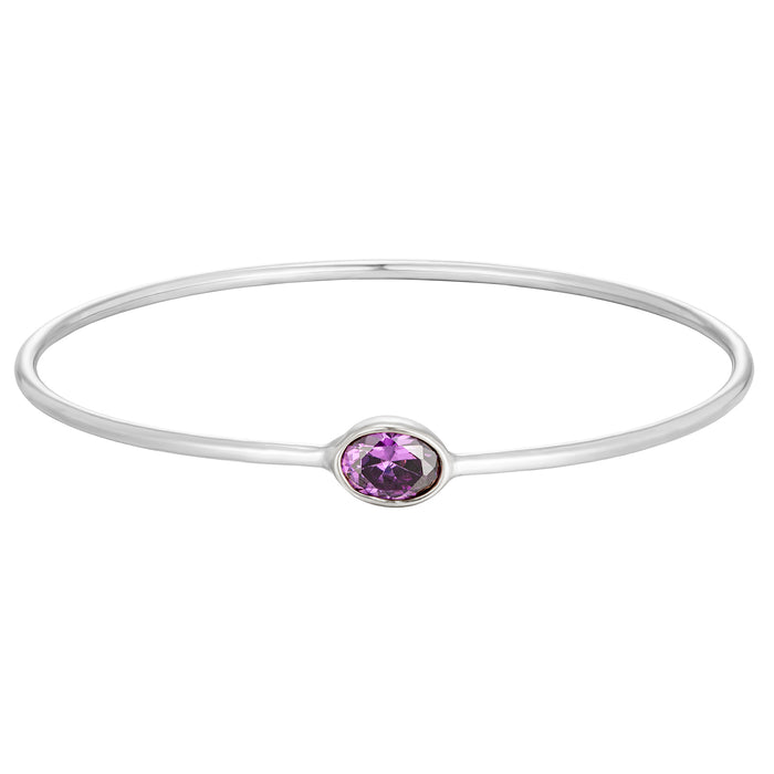 Seol Gold - Sterling Silver Amethyst Bangle