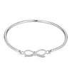 Sterling Silver Rope Bow Bangle