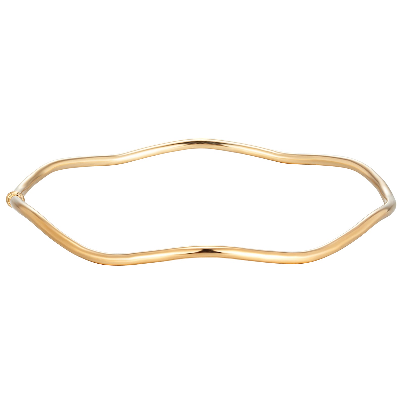 18ct Gold Vermeil Wavy Bangle