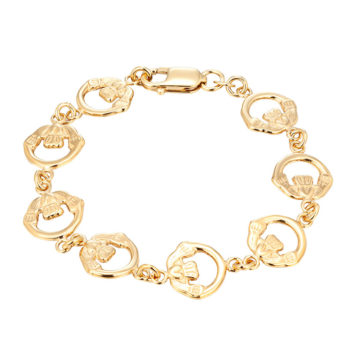 gold claddagh bracelet - seolgold