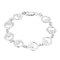 silver claddagh bracelet - seolgold