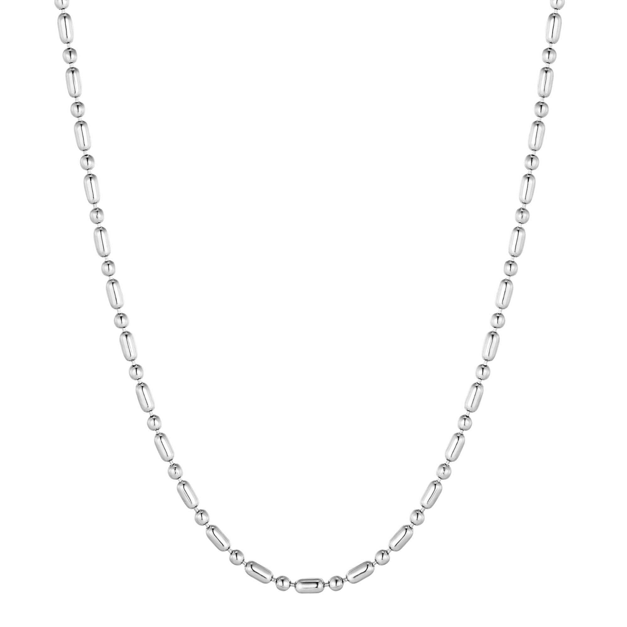 ball and bar chain - silver chain - sterling silver chai - real silver chain - beaded chain - seol gold