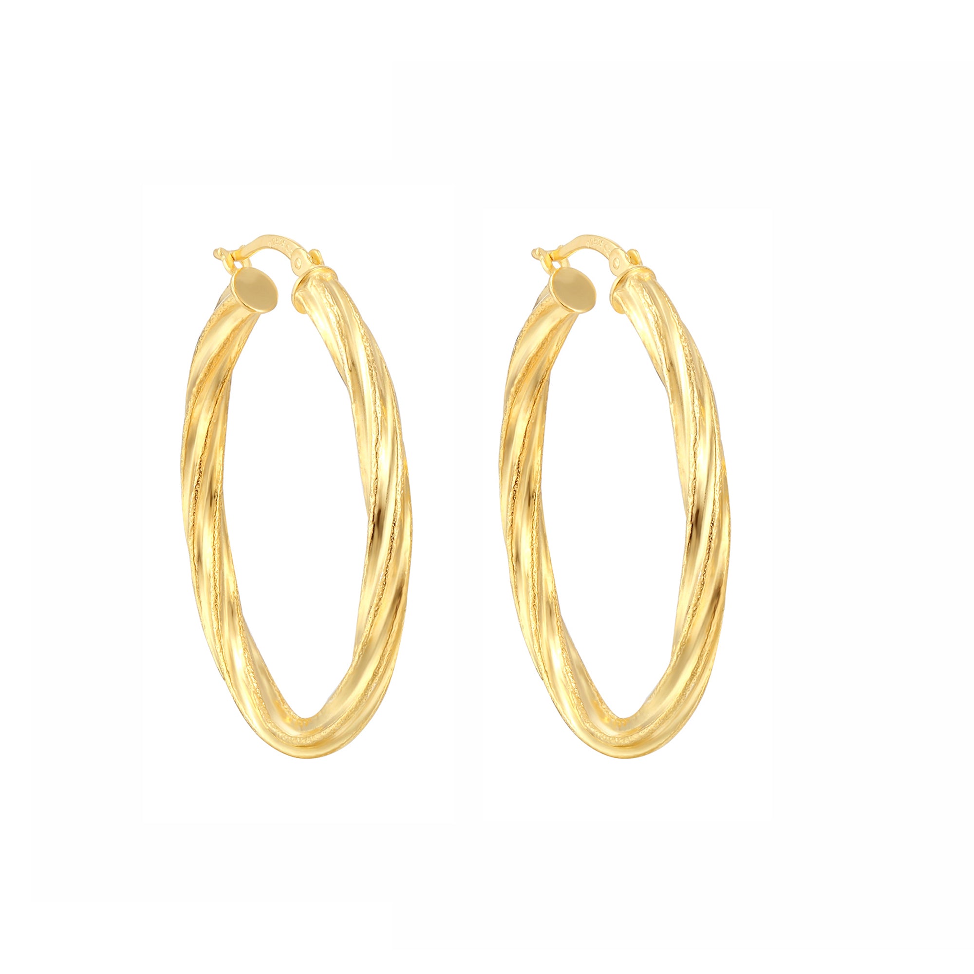 large hoops - gold hoops - twist hoop - large twist hoop - rope hoops - gold creole - seol gold