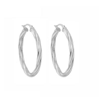 big twist hoops - silver hoops - y2k - creole hoop - big hoop - sterling silver hoop - seol gold