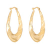 oval hoops - 90s hoops - big hoops - twist hoops - oval twist earrings - seol gold