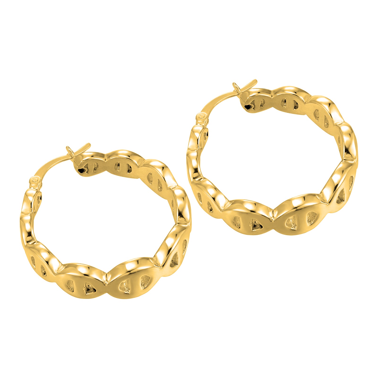 oversized gold hoop - seolgold