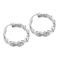 large - vintage silver hoops - seolgold