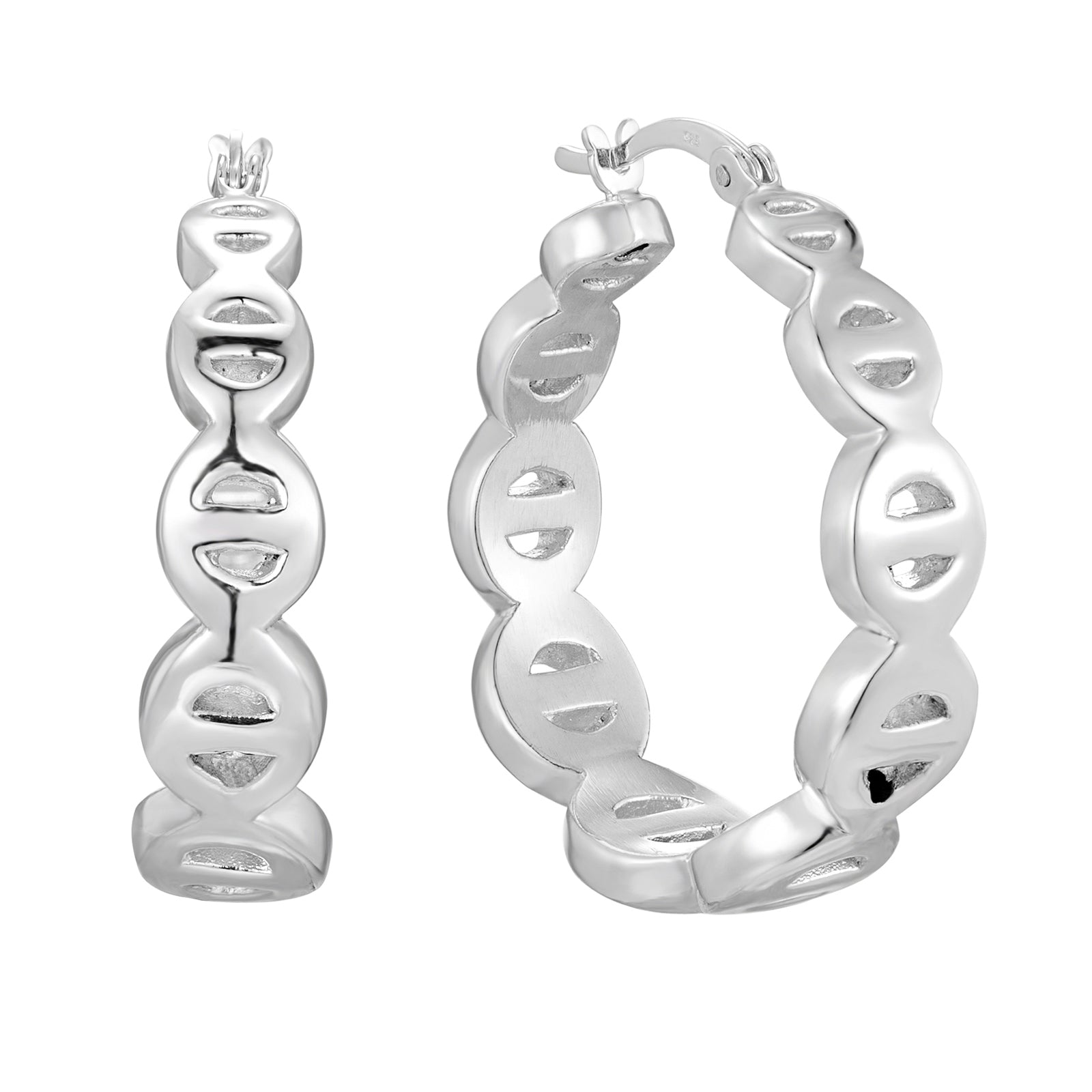 silver hoops - seolgold