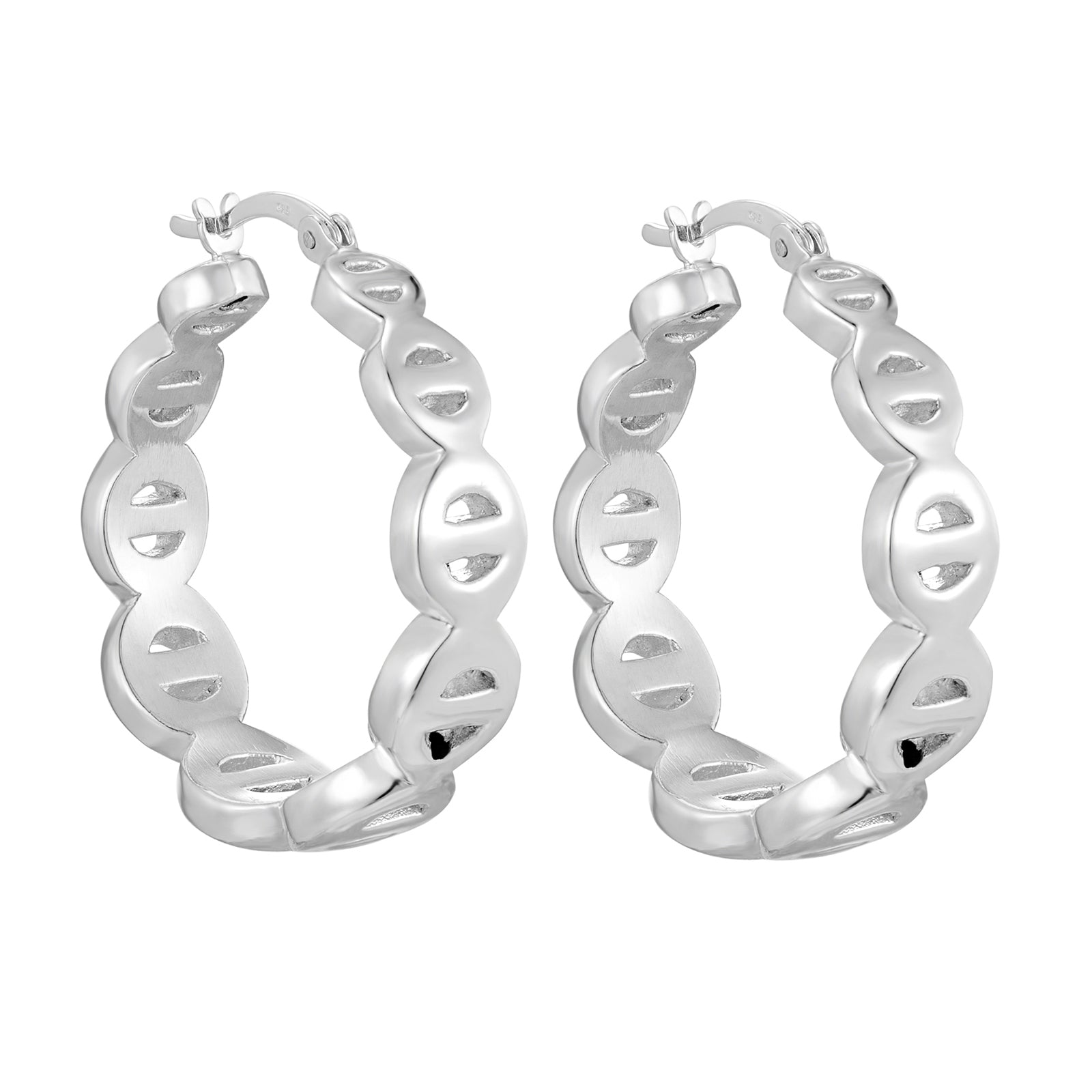 oversized silver hoops - seolgold