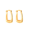 18ct Gold Vermeil rectangle hoops - seolgold