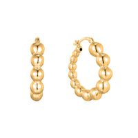 ball hoops - gold ball hoop - gold hoop earrings - gold creoles - seol gold