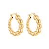 bead hoops - beaded earring - ball hoops - gold ball hoop - gold hoop earrings - gold creoles - seol gold