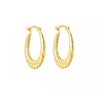 18ct Gold Vermeil Plaited Rope Hoops