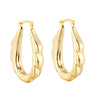 Puffed Oval Drip Hoops - seolgold