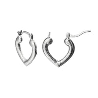 seolgold - Silver heart hoops