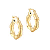 18ct Gold Vermeil bamboo hoops - seol-gold