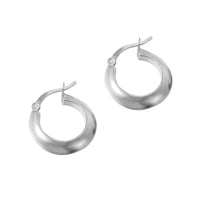 Chunky silver hoops - seolgold