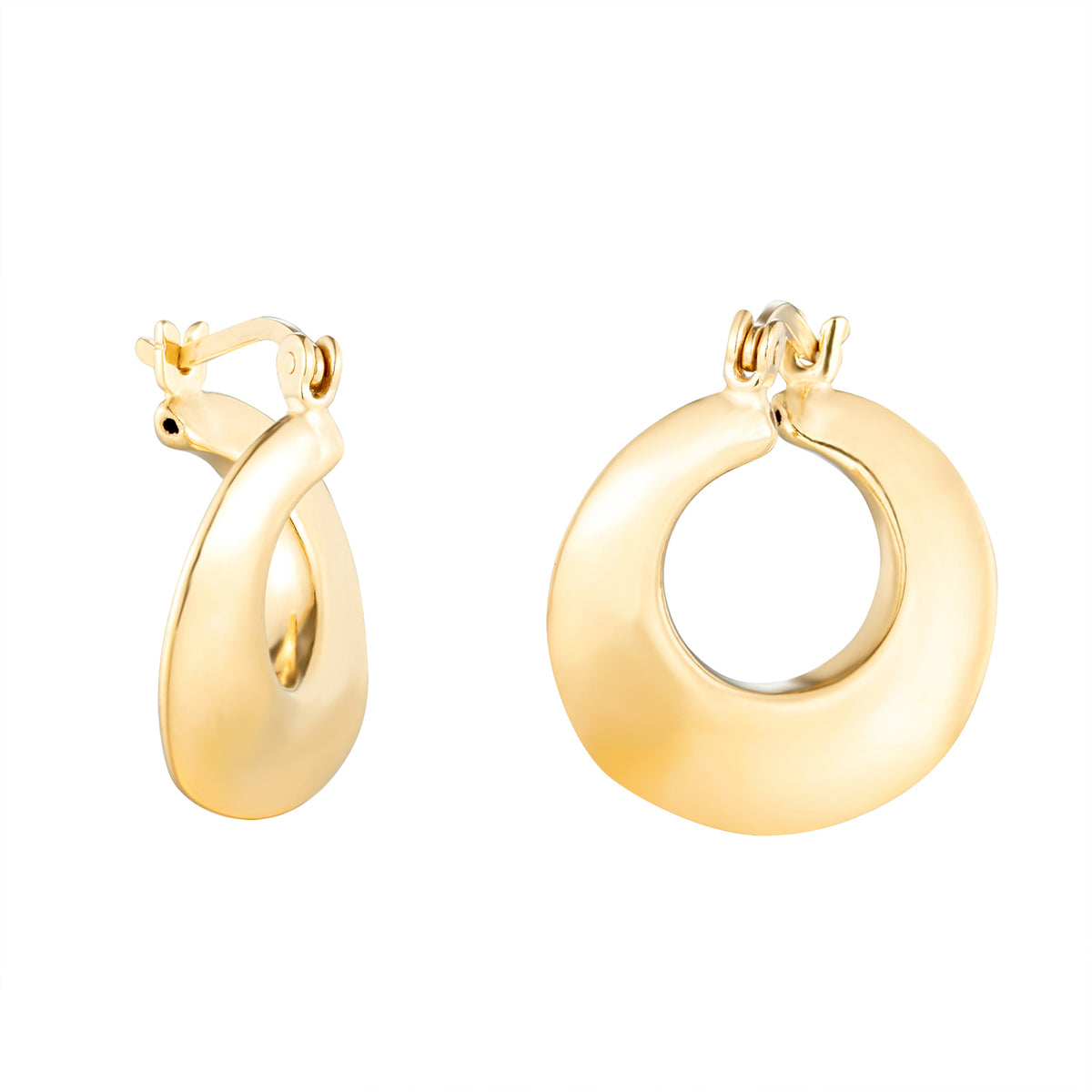 Asymmetric Twist Hoops - seolgold