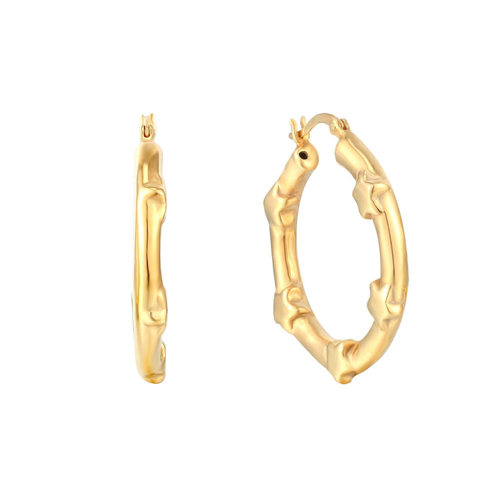 18ct Gold Vermeil star hoop - seol gold