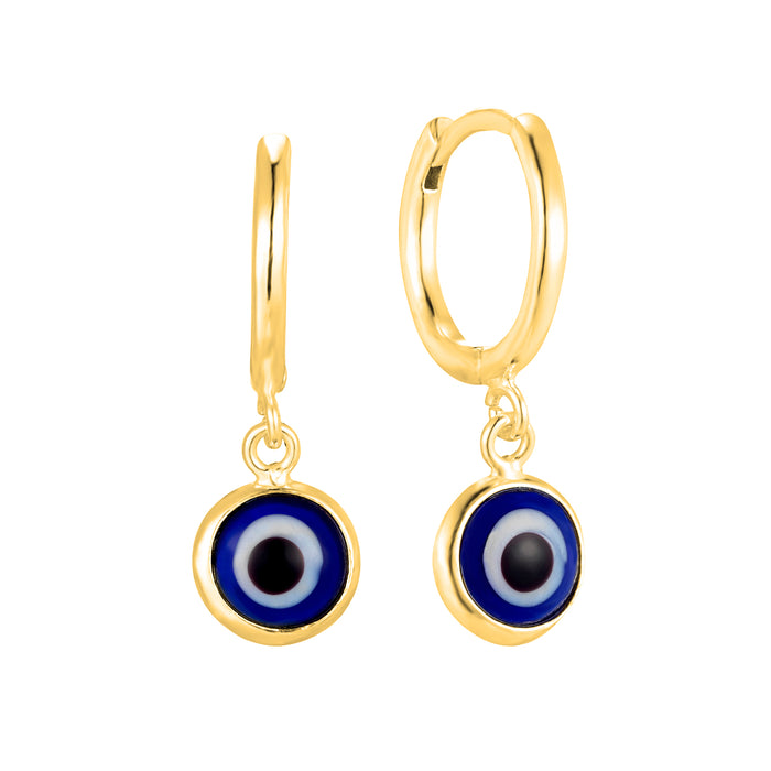 gold evil eye hoop - seolgold