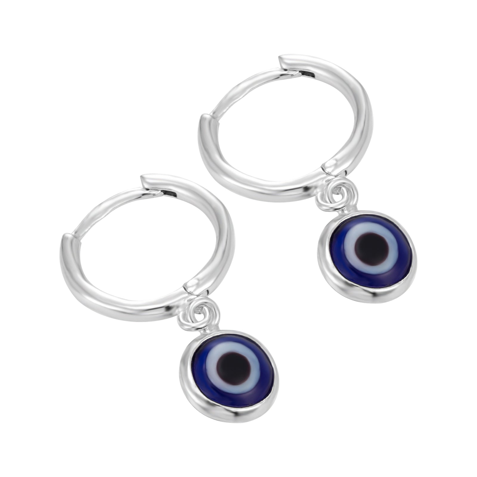 dark blue - evil eye hoop - seolgold