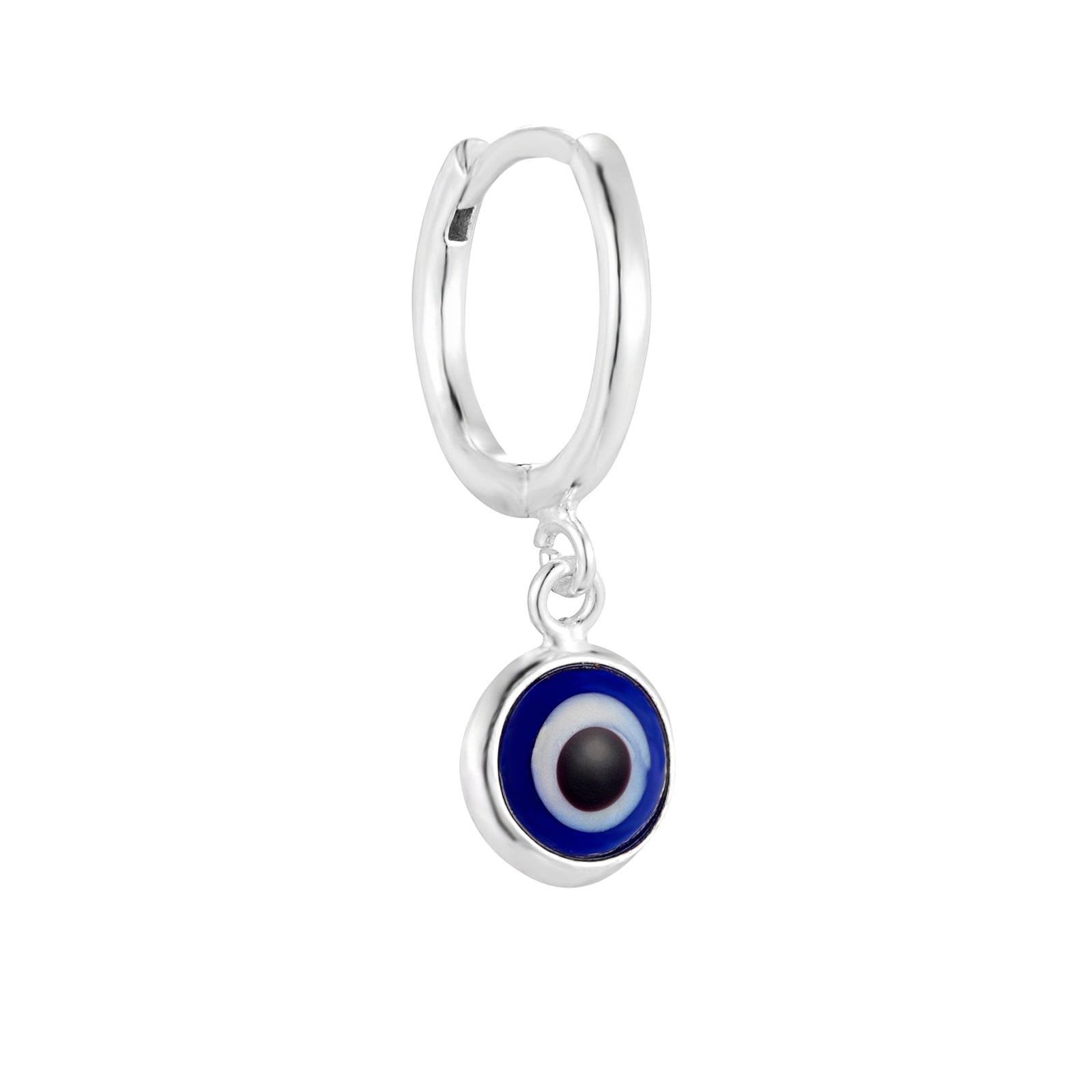 mini - blue evil eye hoop - seolgold