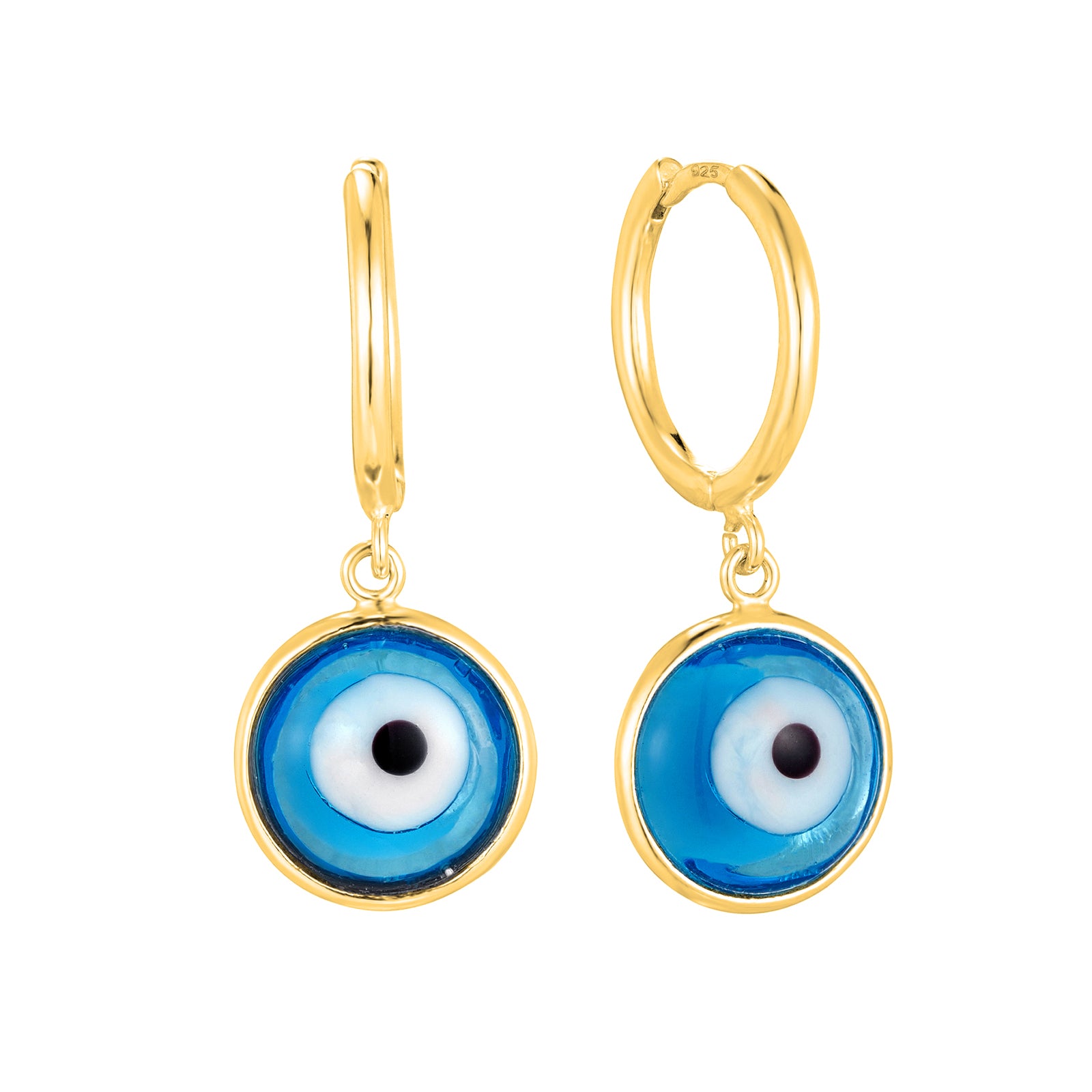 gold evil eye hoop - seolgold