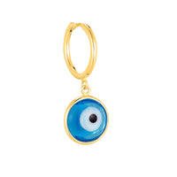 blue evil eye hoop - seolgold