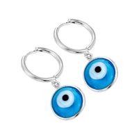 blue evil eye hoop - seolgold