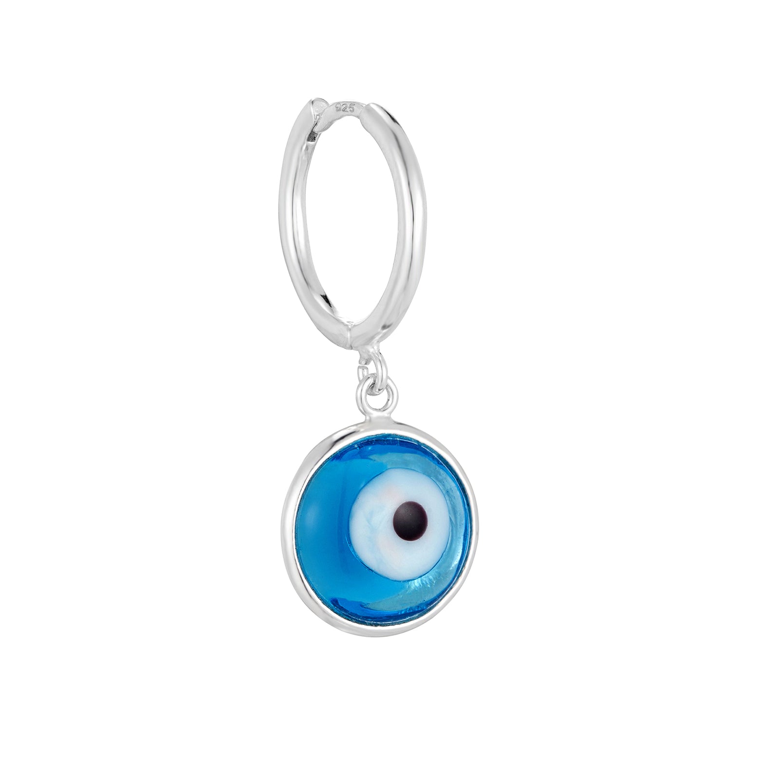 silver evil eye earring - seolgold