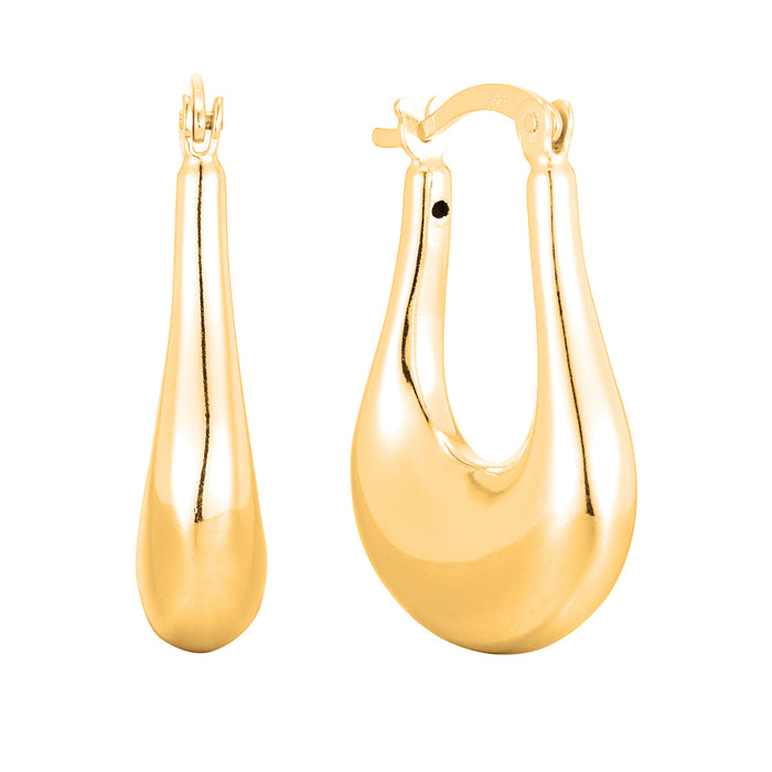 18ct Gold Vermeil Chunky Molten Hoops - Seol Gold