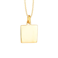 gold square pendant - seolgold