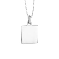 silver square pendant neckalce - seolgold