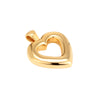 18ct Gold Vermeil Puffed Heart Pendant - Seol Gold