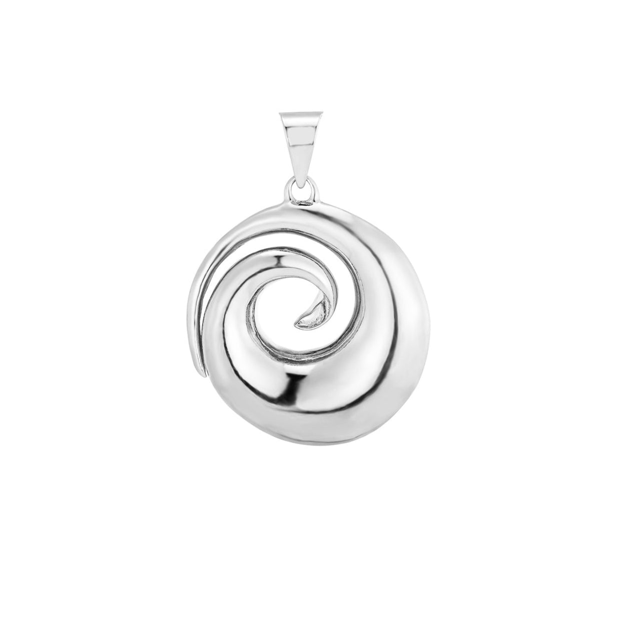 silver spiral pendant - seolgold