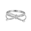 Sterling Silver Rope Bow Ring