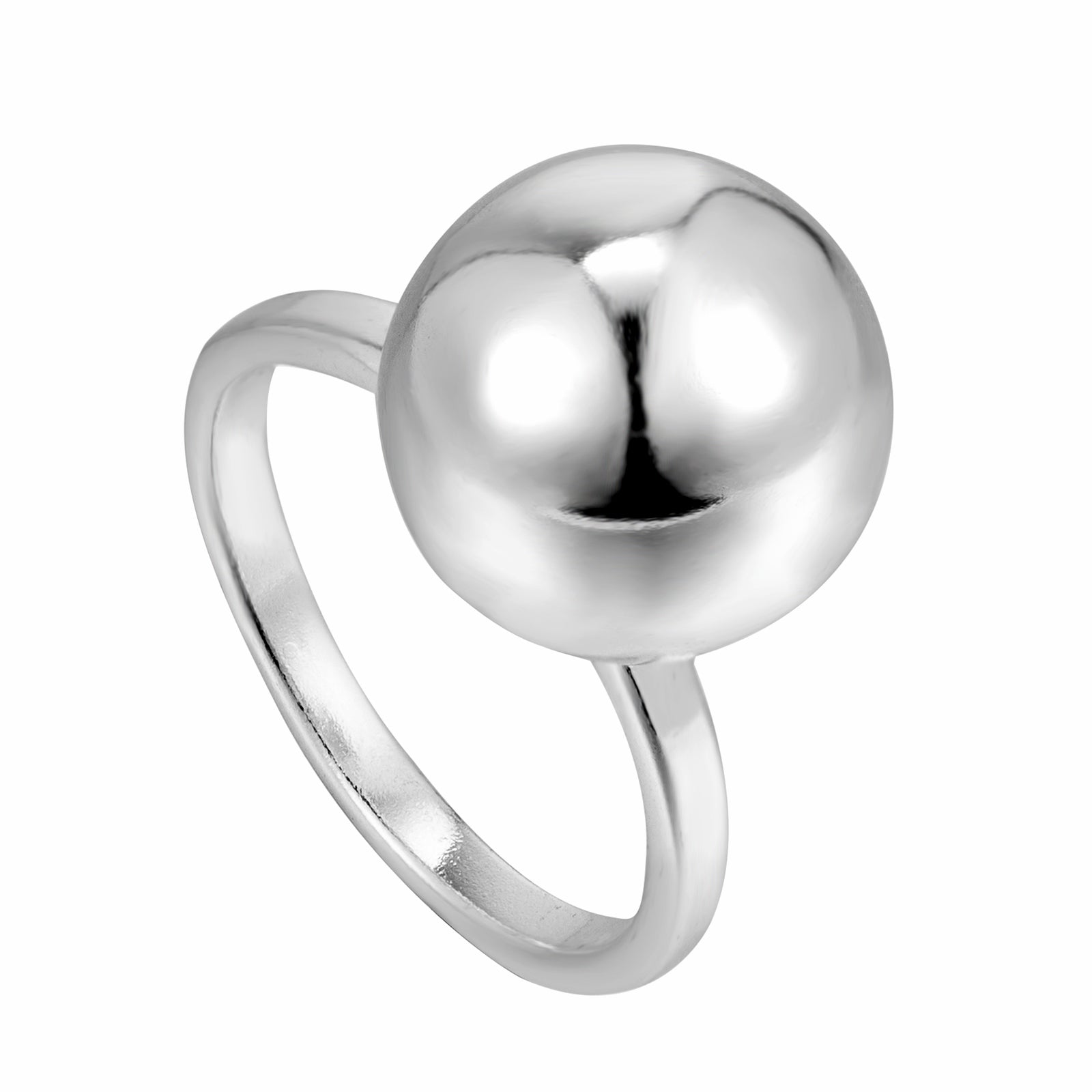 silver big ball ring - seolgold