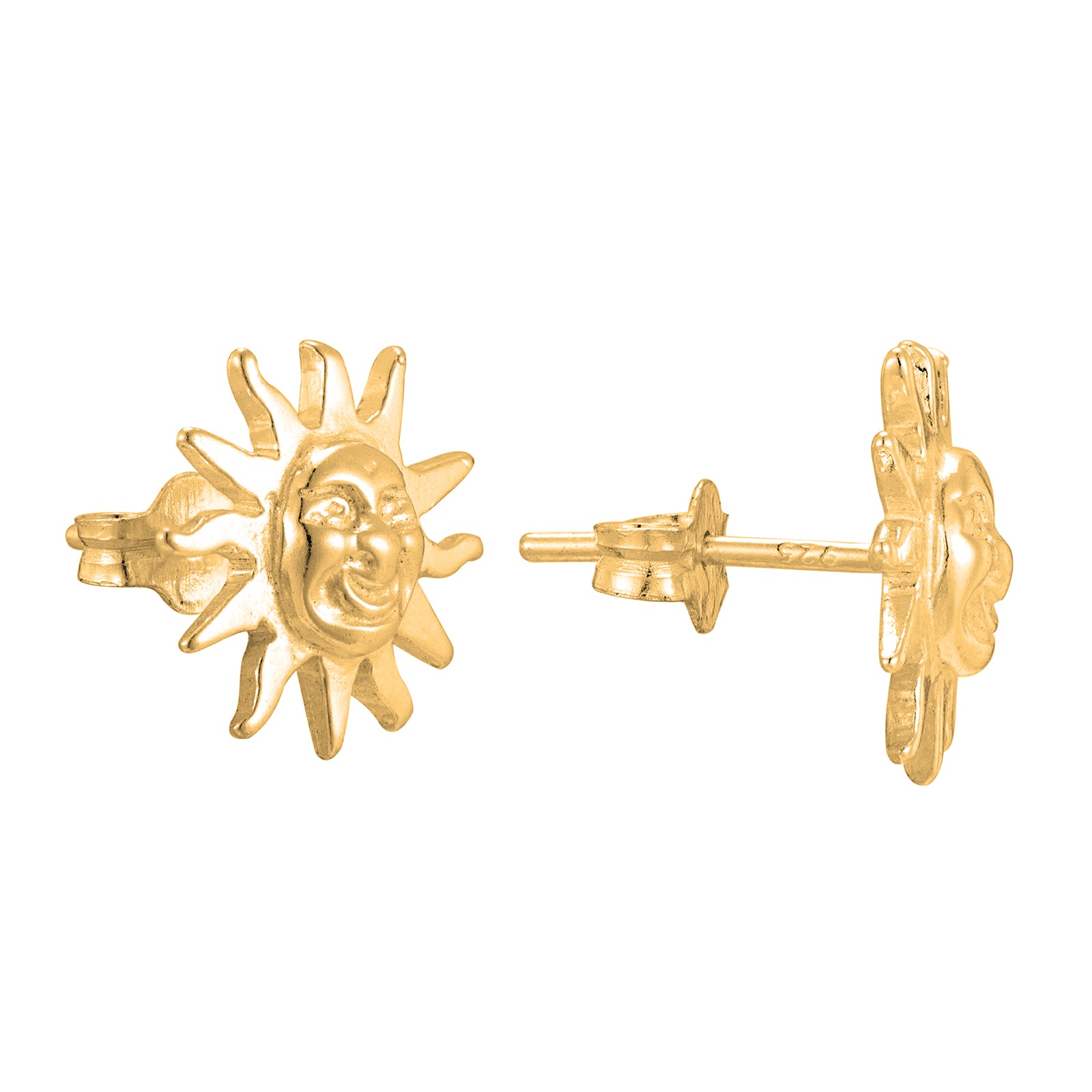 Seol Gold - Gold Sun Stud Earrings