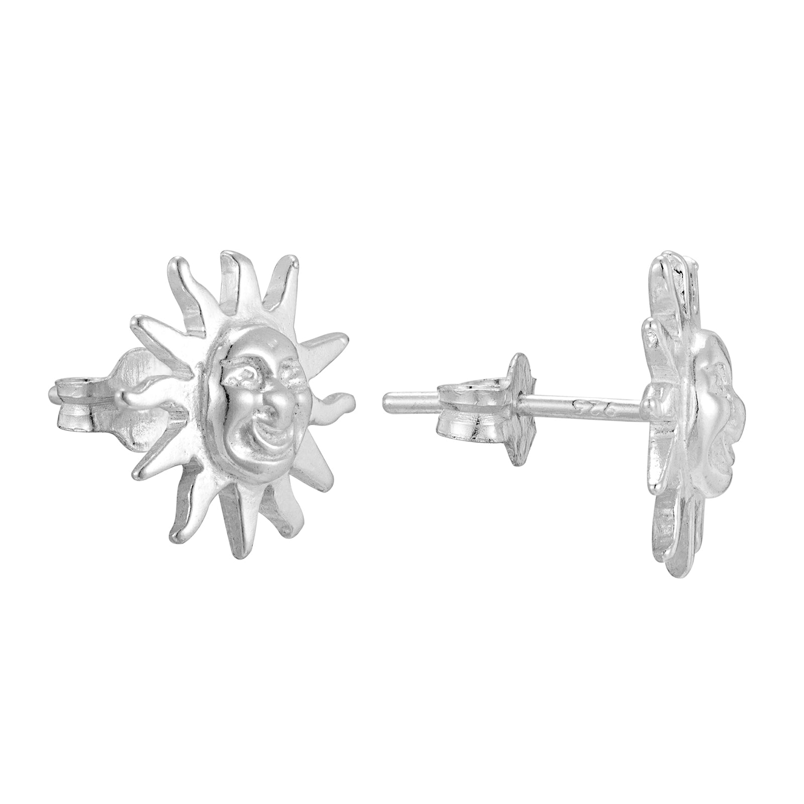 Seol Gold - Silver Sun Studs