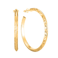 Diamond cut half hoops - seol gold