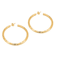 Seol gold - Knife Edge Half Hoop Earrings