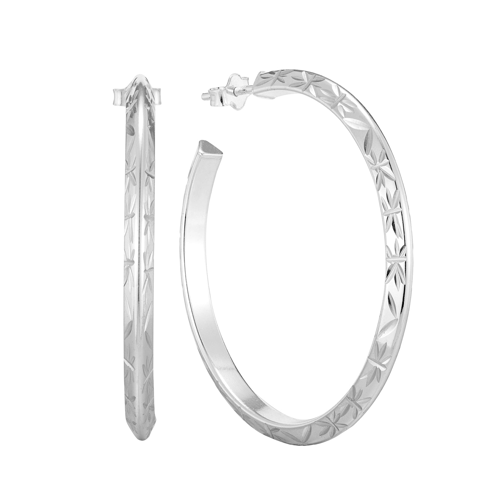 large silver hoops - seolgold