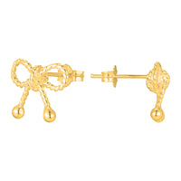 seol gold - 18ct gold vermeil bow studs