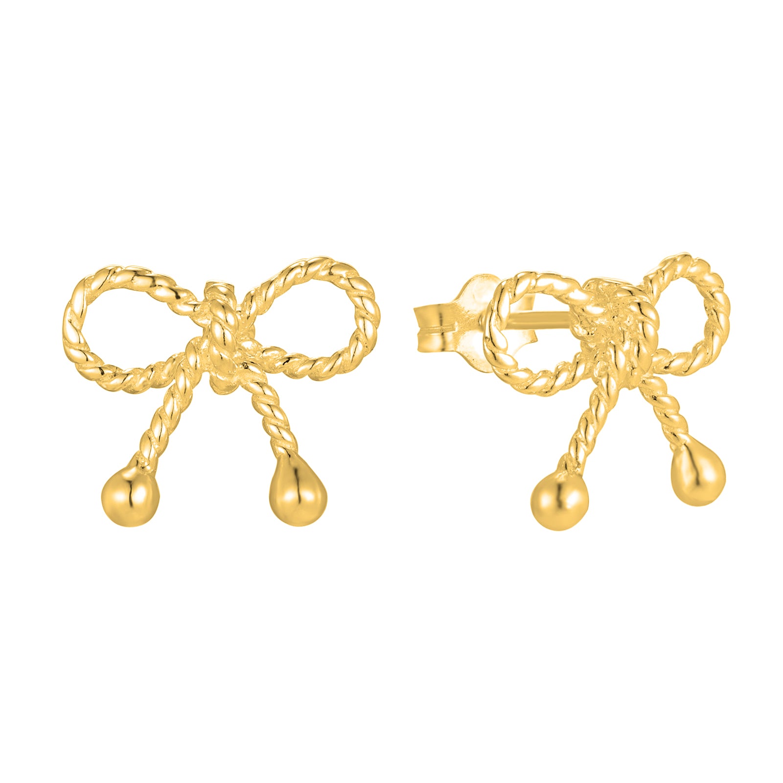 Seol Gold - Rope Bow Studs