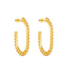 18ct Gold Vermeil Large Bobble Half Hoop Earrings - seolgold