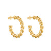 Seol Gold - Twisted Half Hoop Studs